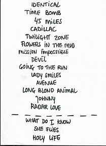 Ad Golden Earring setlist Zwolle December 01, 2012